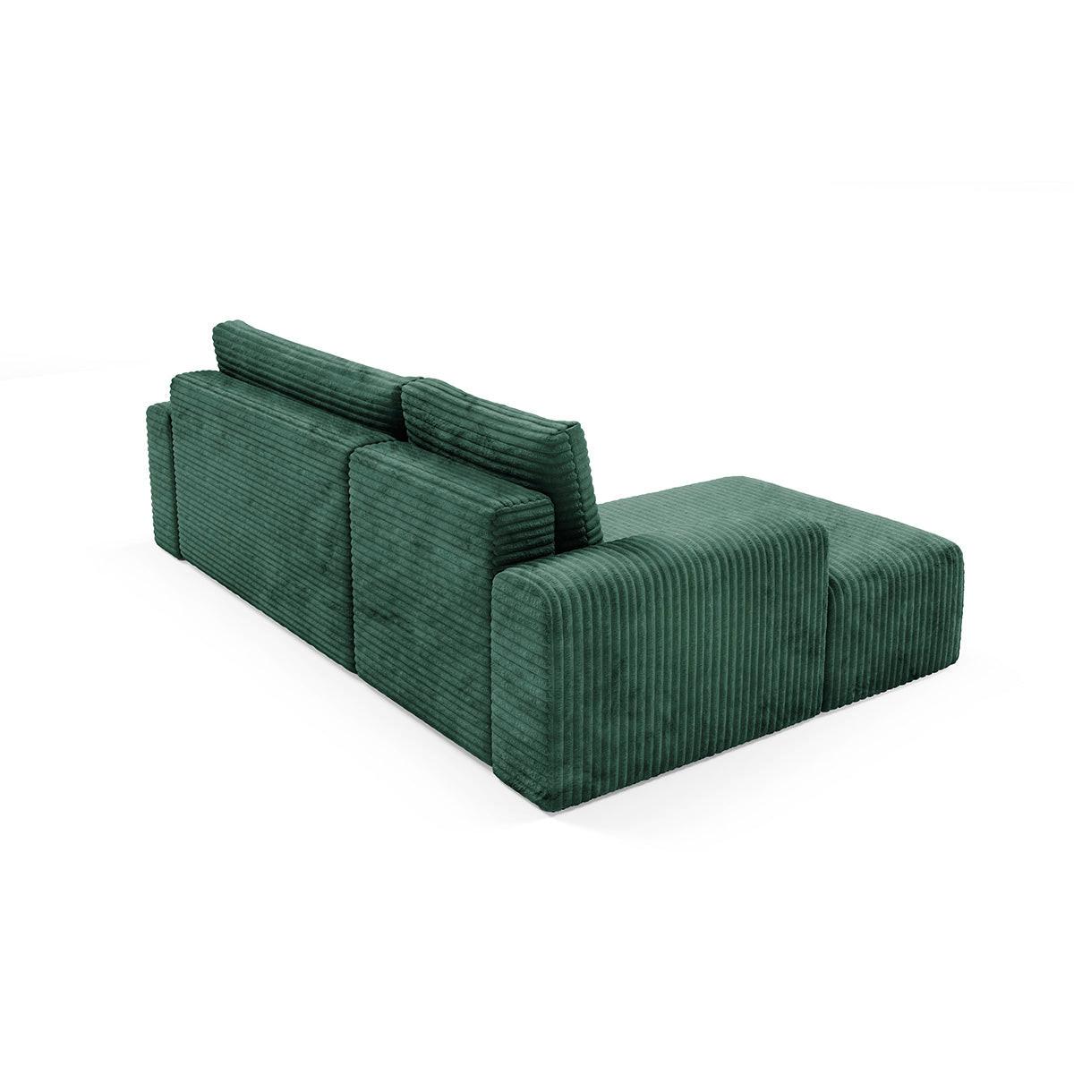 ECKSOFA Romeo 3 Sitzplätze Tannengrün - Grün, Holz (268/163cm) - Petits-meubles