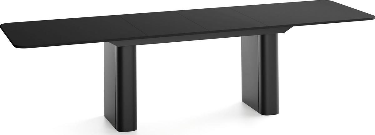 ESSTISCH Riven rechteckig ausziehbar verlängerbar mit Butterfly-Auszug, Schwarz 180-276/90/76 cm - Schwarz, Holzwerkstoff/Metall (90/276/76cm) - WFL GROUP