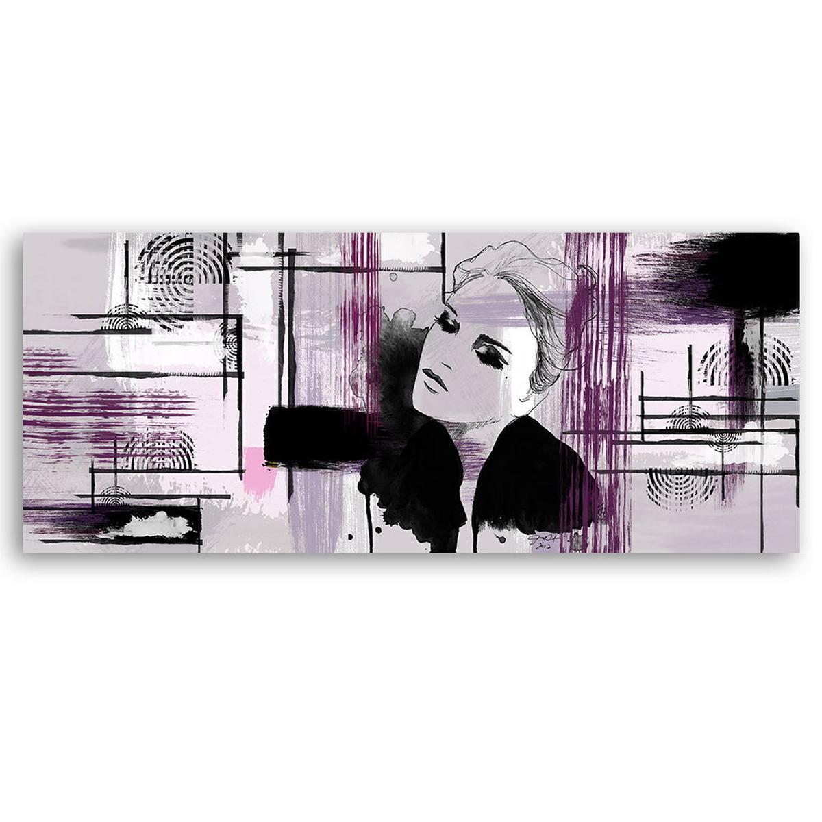 KUNSTDRUCK Rosa 120/40 cm - Pink, Textil (120/40cm) - KUNSTLOFT