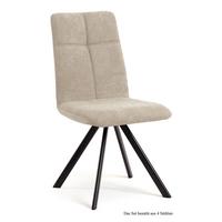 ESSZIMMERSTUHL drehbar (4er-Set) Deryl 47x92x60 Schwarz/Natur - Schwarz/Naturfarben, Kunststoff (60/92/47cm) - 58aufmkessel
