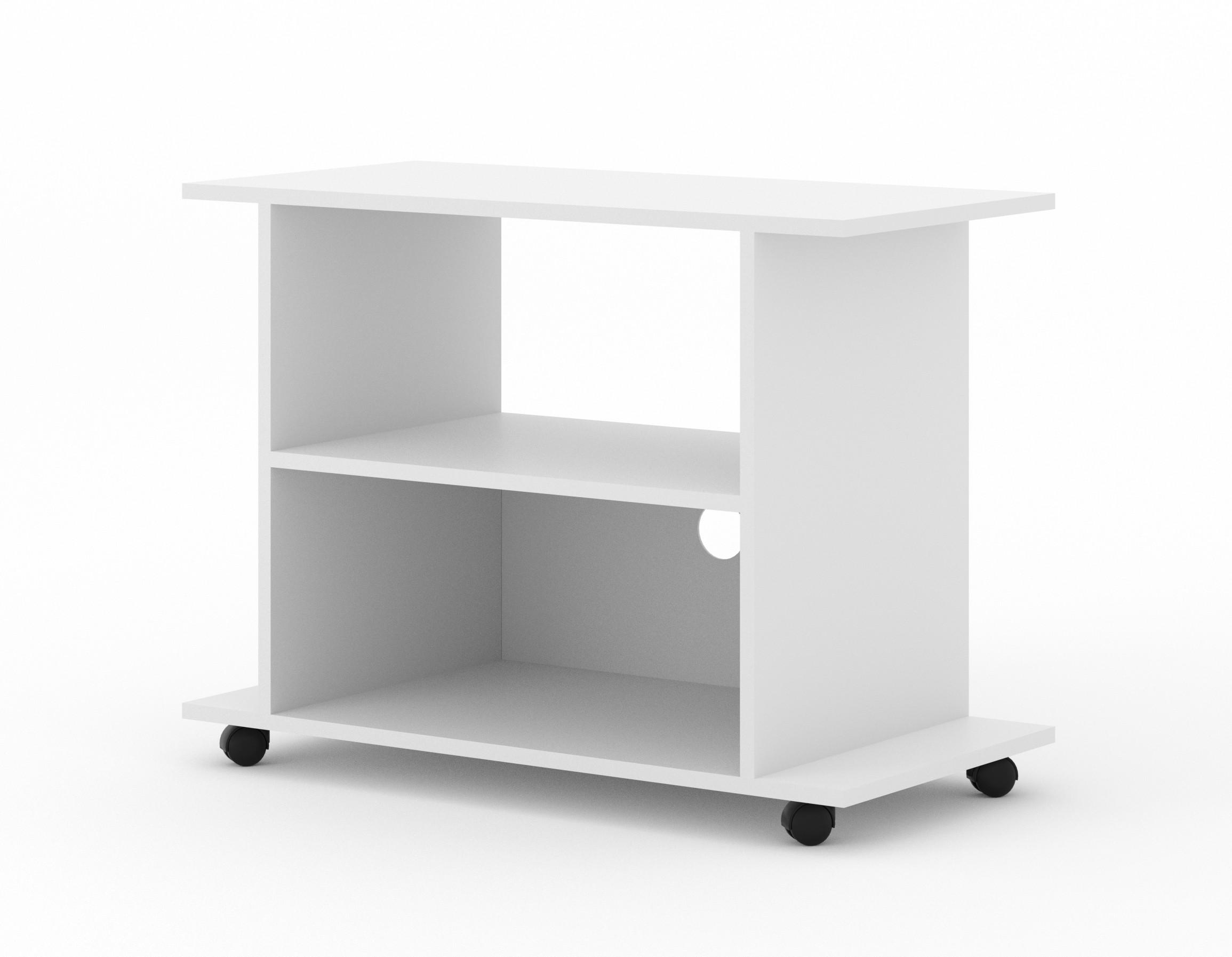 TV LOWBOARD Weiß 80/60/40 - Weiß, Holzwerkstoff (80/60/40cm) - RAUMHIRSCH FURNITURE