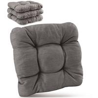 STUHLKISSEN HighLux SK 35/35/8cm Hellgrau (4tlg) - Hellgrau, Textil (35/35/32cm) - Beautissu 