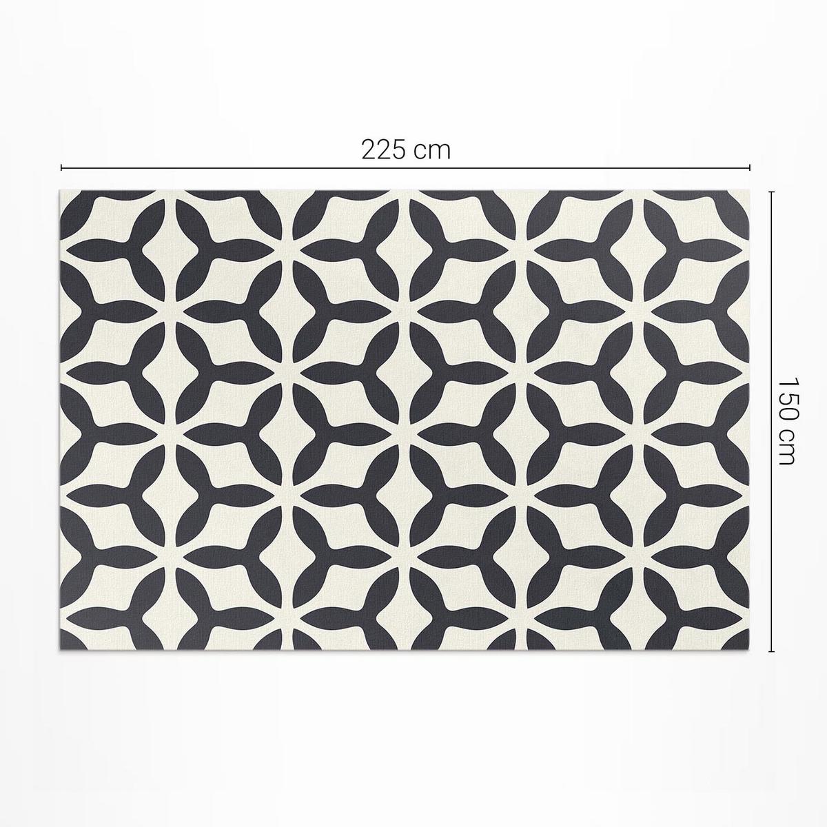 TEPPICH 150x225 cm Modernes Geometrisches Muster - Schwarz, Kunststoff (150/225cm) - Wallfluent