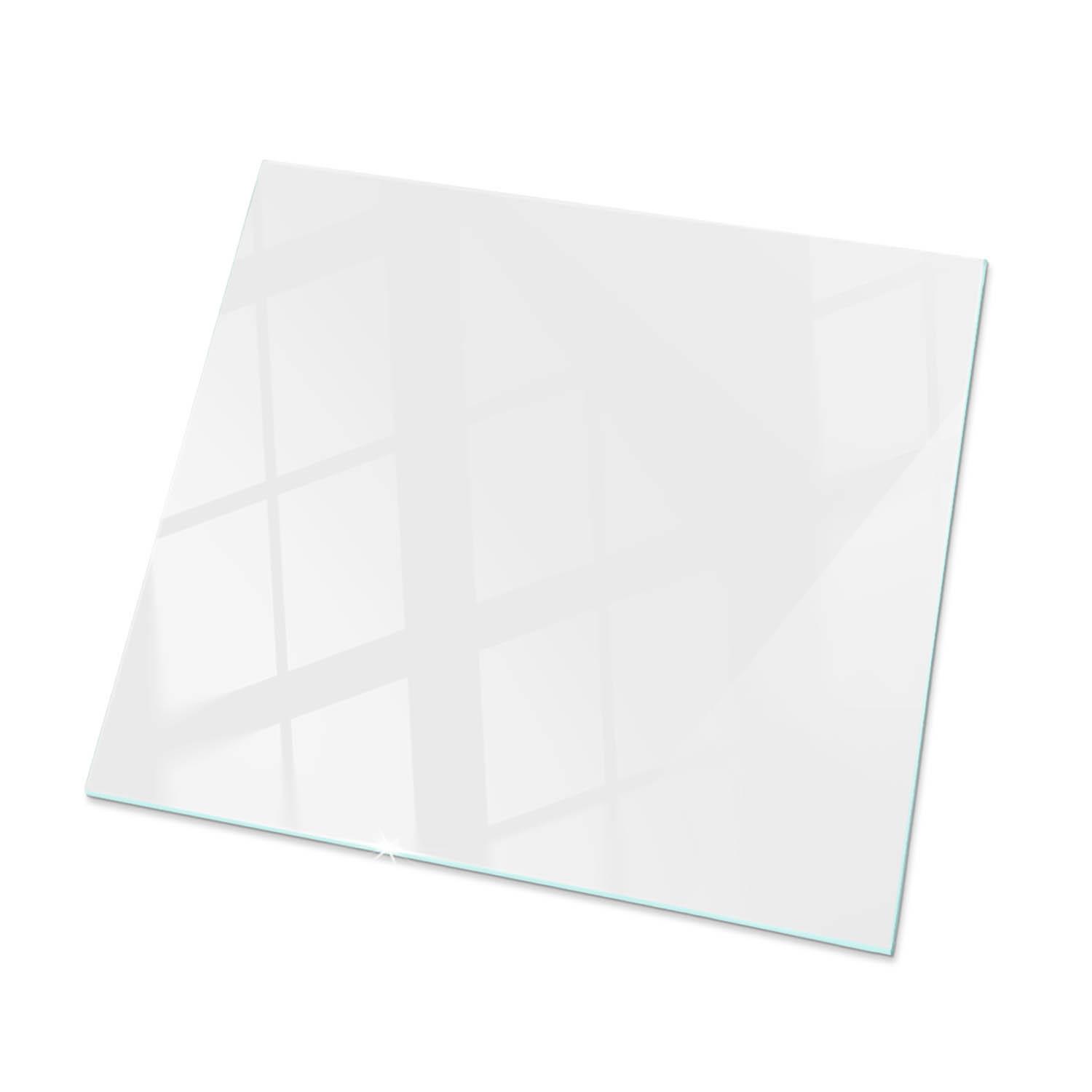 TISCHPLATTE 50x50 cm Farbe Weiß, glatt - Weiß, Glas (50/50/0.4cm) - TULUP