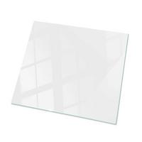 TISCHPLATTE 60x60 cm Farbe Weiß, glatt - Weiß, Glas (60/60/0.4cm) - TULUP