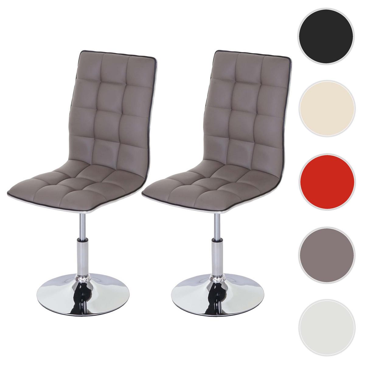 ESSZIMMERSTUHL Anthrazit 2er-Set - Taupe/Anthrazit, Textil (43/103/54cm) - MCW