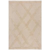 BAUMWOLLTEPPICH handgewebt SILT, geometrisch, Natur, 200 x 290 cm - Beige, Textil (200/290cm) - KADIMA DESIGN