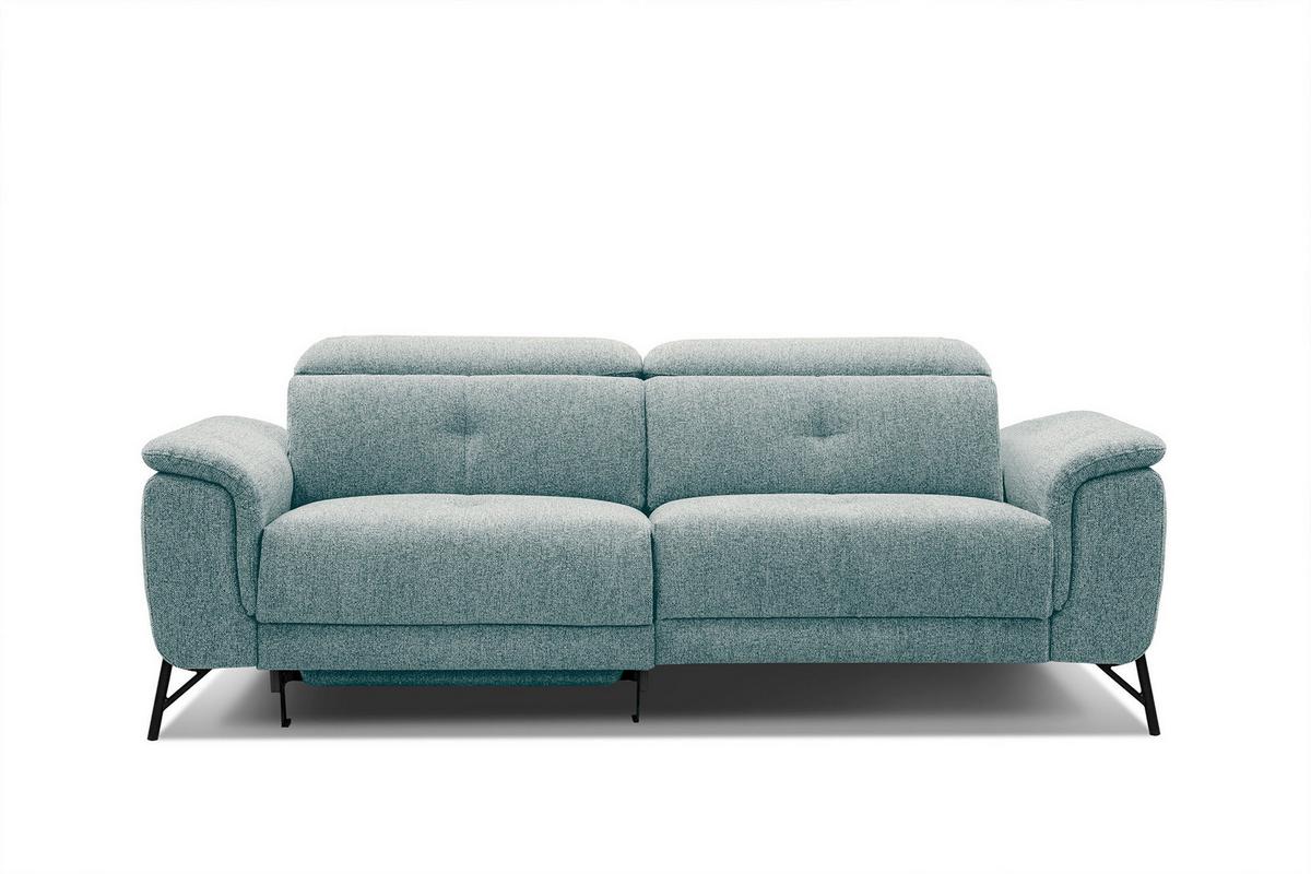 SOFA AVENA 3-Sitzer mit 1 Relaxfunktion, mintgrün - Mintgrün, Holzwerkstoff/Textil (204/80/108cm) - Wozimo