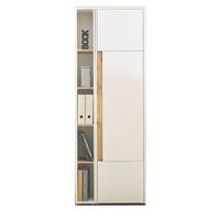 AKTENSCHRANK Set 2-teilig weiß, Eiche Wotan 70 x 200 cm, Schrank-Regal-Kombination mit 5 Ordnerhöhen - Eichefarben/Eiche Wotan, Holzwerkstoff/Kunststoff (70/200/40cm) - Furn.Design
