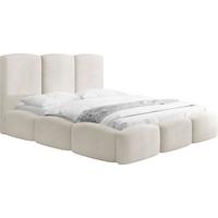POLSTERBETT Harmony mit Bettkasten & Lattenrost in Creme Chenille 120 x 200 cm - Beige/Birkefarben, Holzwerkstoff/Kunststoff (120/200cm) - WFL GROUP