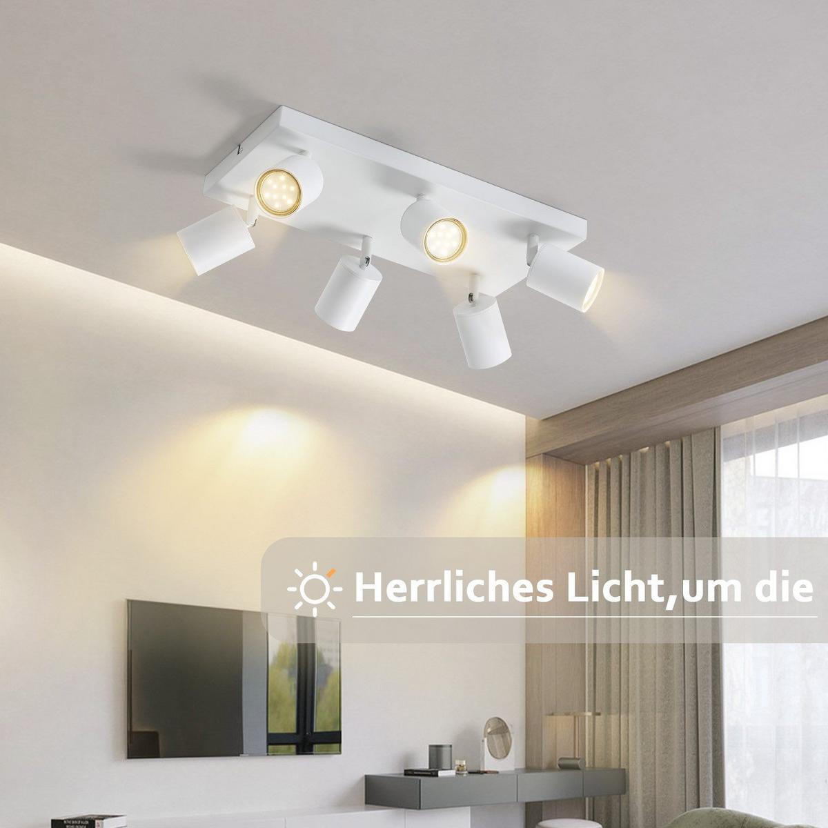 DECKENSTRAHLER Glühwin 40/20/14.4 cm - Weiß, Metall (40/20/14.4cm) - ZMH