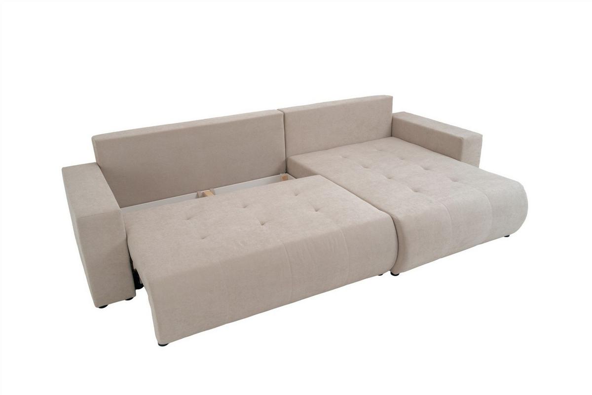 ECKSOFA Armari Mit Schlaffunktion - Grün, Holzwerkstoff/Textil (277/154cm) - Fun Möbel