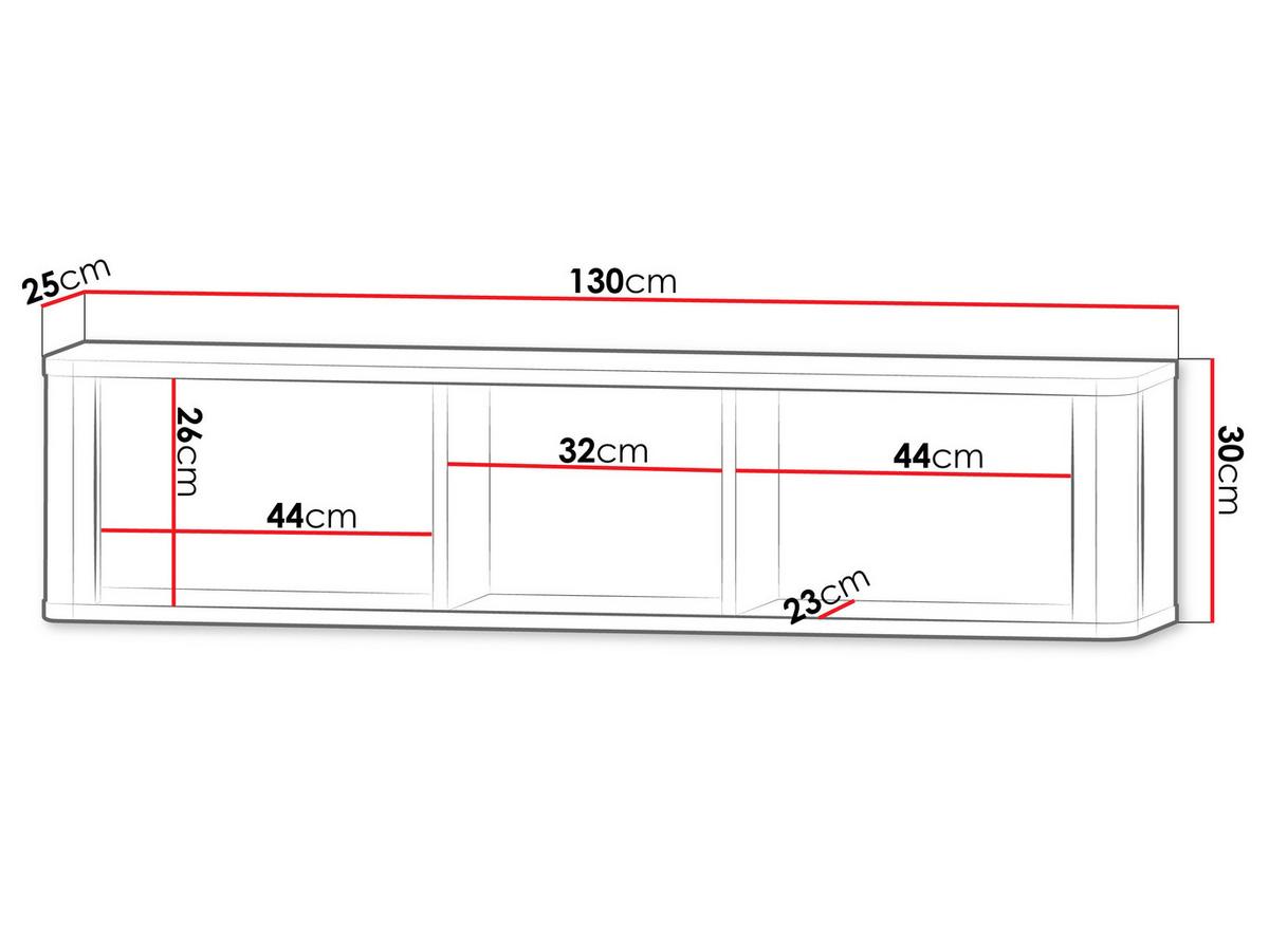WANDREGAL Marly RE20 - Kaschmir/Nussbaumfarben, Holzwerkstoff (130/30/25cm) - MIRJAN24