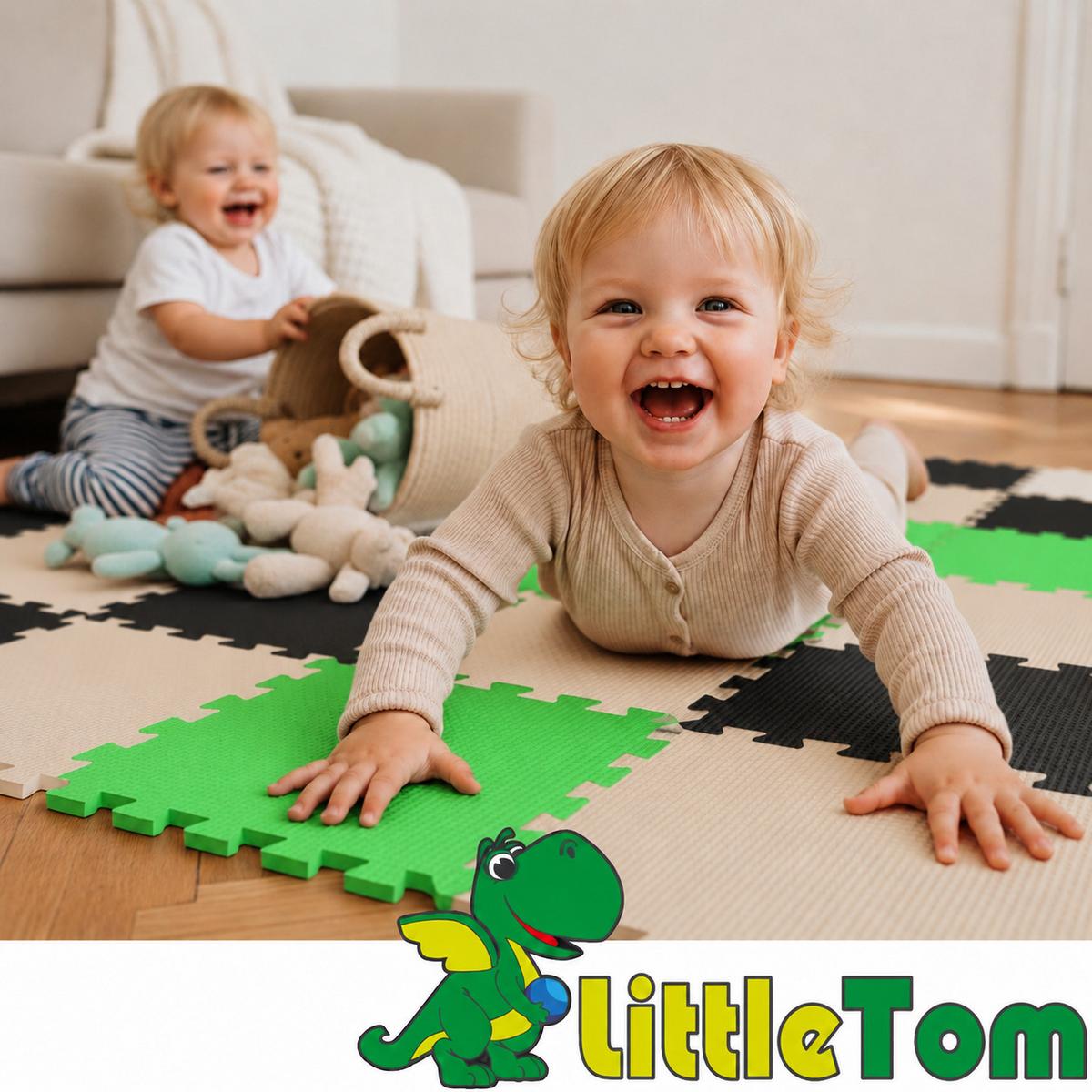 SPIELMATTE ab Null - 270/90 cm Puzzlematte Schwarz - Multicolor, Kunststoff (30/30cm) - Littletom