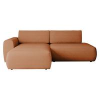 ECKSOFA Mila - Schwarz/Bronzefarben, Holzwerkstoff/Kunststoff (256/164cm) - MIRJAN24