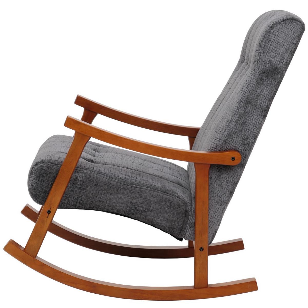 SCHAUKELSTUHL Grau - Dunkelgrau/Grau, Textil (64/97/85cm) - MCW