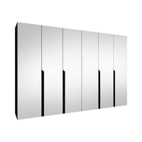 DREHTÜRENSCHRANK Mila III 300 - Schwarz, Holzwerkstoff/Kunststoff (300/202/52cm) - MIRJAN24