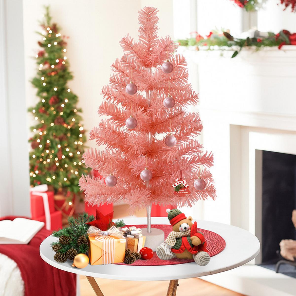 WEIHNACHTSBAUM Cara Ⅲ 30/30/60 cm - Pink, Kunststoff (60cm) - Nettlife