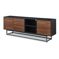SIDEBOARD Boxholm - Walnussfarben/Schwarz, Holzwerkstoff/Metall (160/56.5/30cm) - [en.casa]