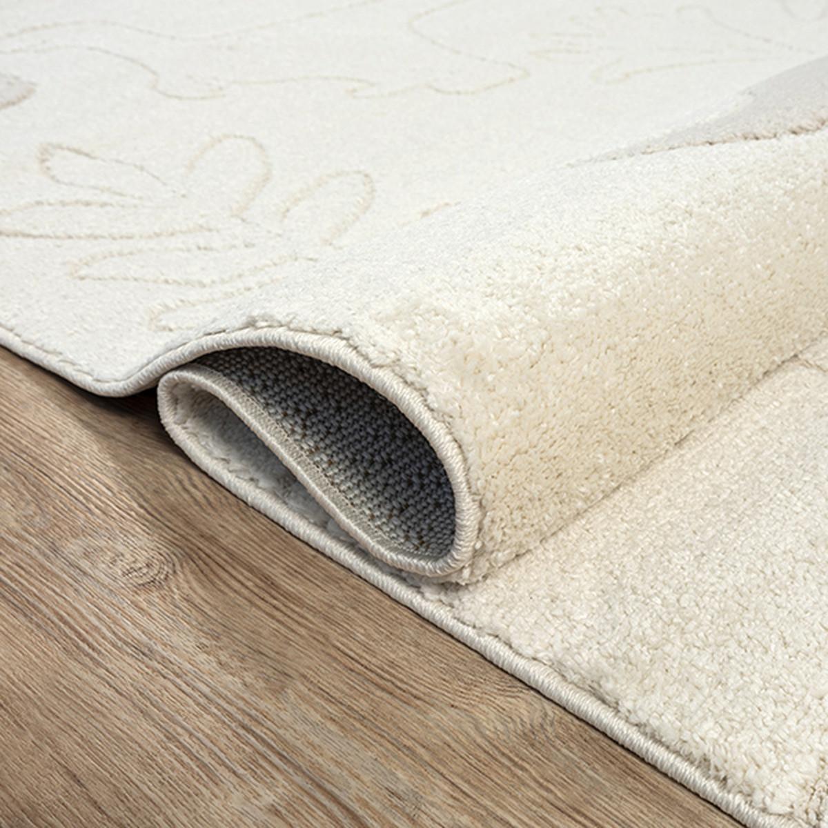 KINDERTEPPICH Kurzflor Dinosaurier CANAZEI Polypropylen Creme 120 x 120 cm - Beige, Textil (120/120cm) - KADIMA DESIGN