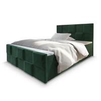 BOXBETT MONA 140x200 cm mit Matratze und Topper - Grün - Grün, Holz (140/200cm) - MASSENO