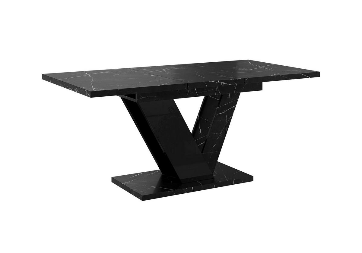 ESSTISCH ZAFIR Ausziehbar 120 - 160 / 80 x 76 cm - Schwarz, Holz (120/80/76cm) - MASSENO