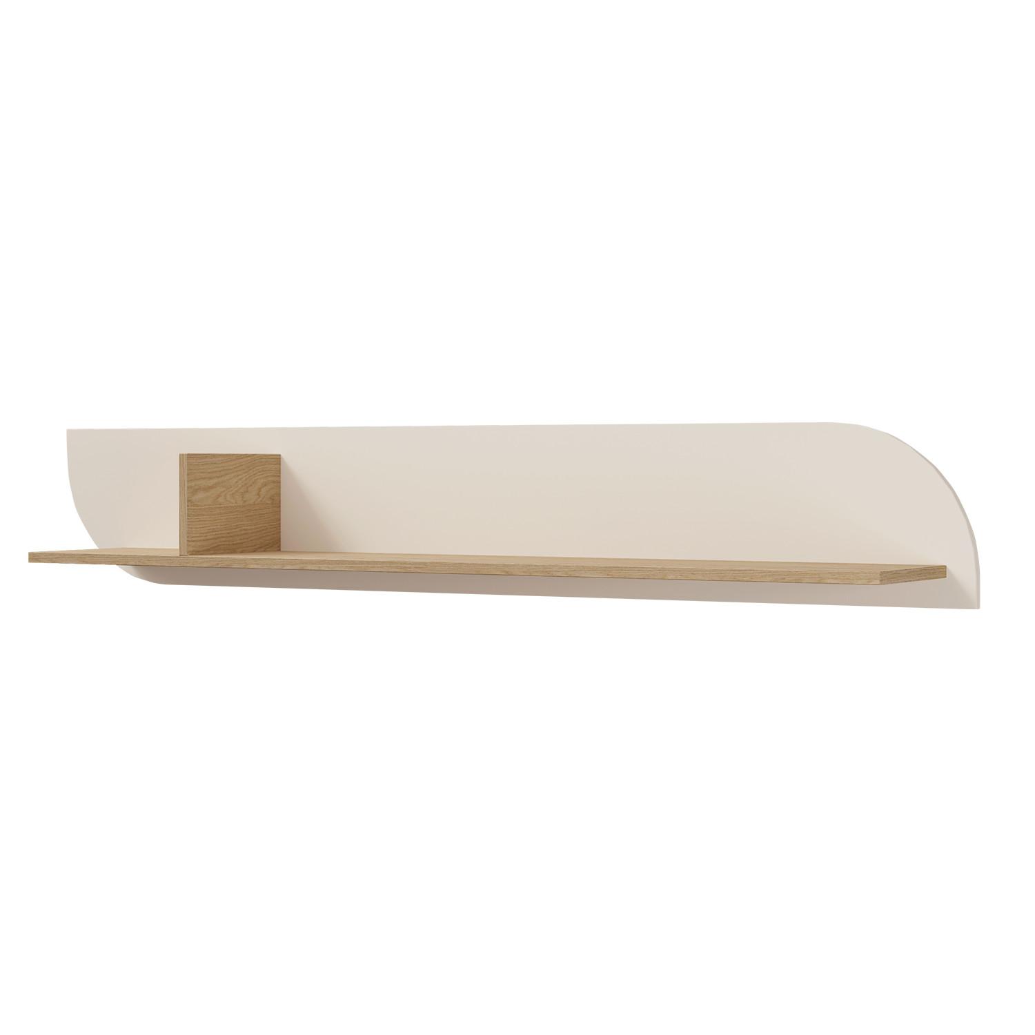 WANDREGAL Camel, 150 cm mit dekorativer Rückwand, Frühlingseiche + Macadamia - Eichefarben/Beige, Holzwerkstoff (150/24/24cm) - Beautysofa