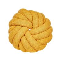 DEKOKISSEN Senfgelb 31/31 cm Akola - Dunkelgelb, Textil (31/31cm) - Beliani
