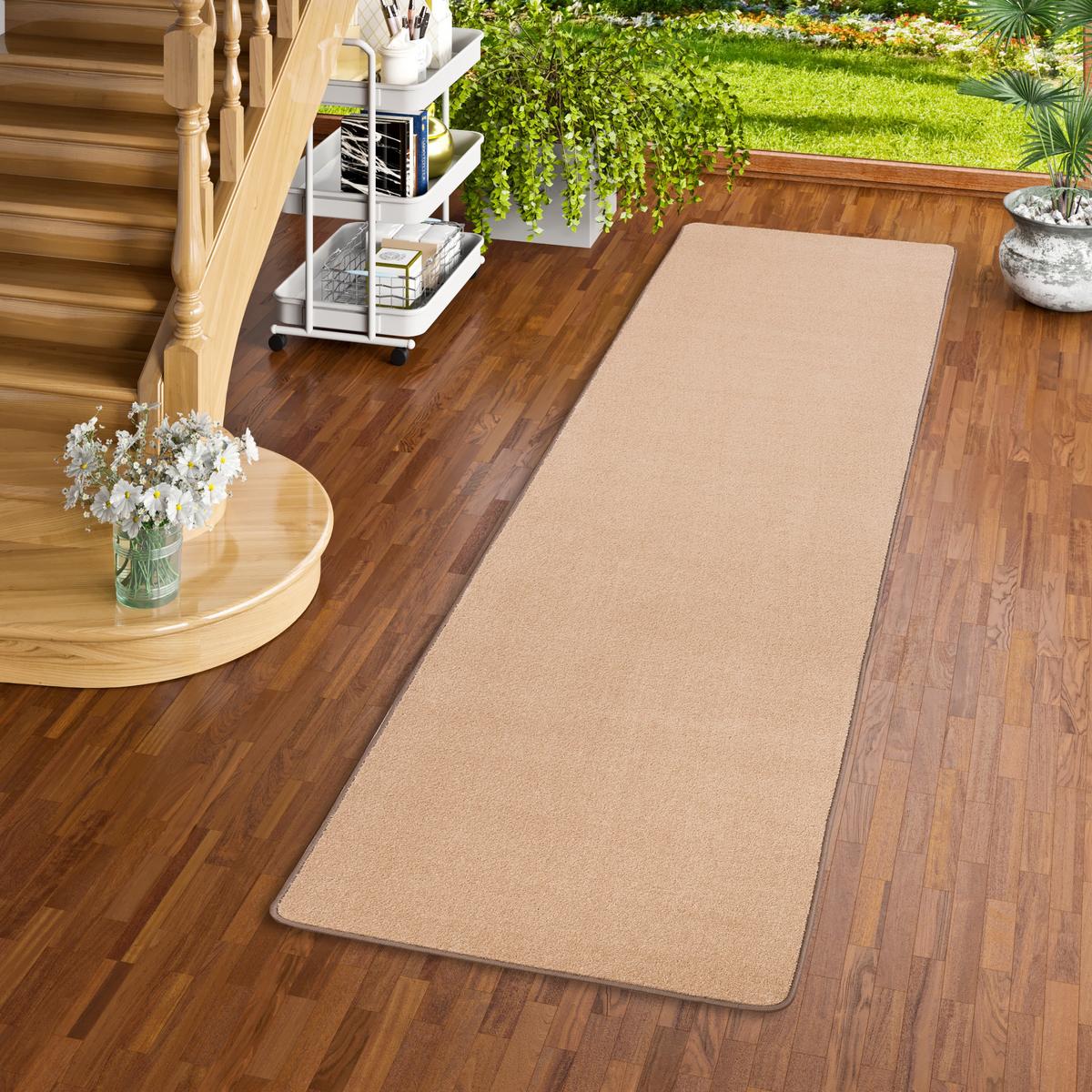TREND VELOURS LÄUFER TEPPICH JOY - Cognac, Textil (80/320cm) - Snapstyle