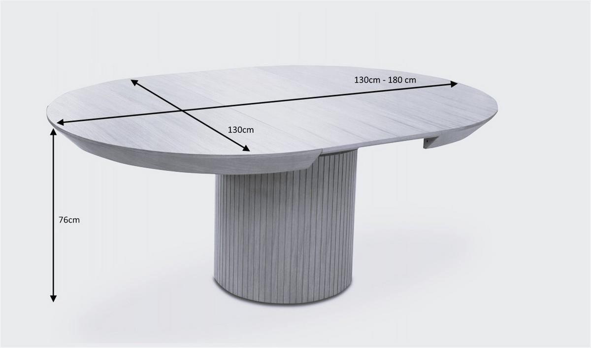 ESSTISCH DORIC Ausziehbar 130 - 180 / 130 x 76 cm - Eichefarben, Holz (130/130/76cm) - MASSENO
