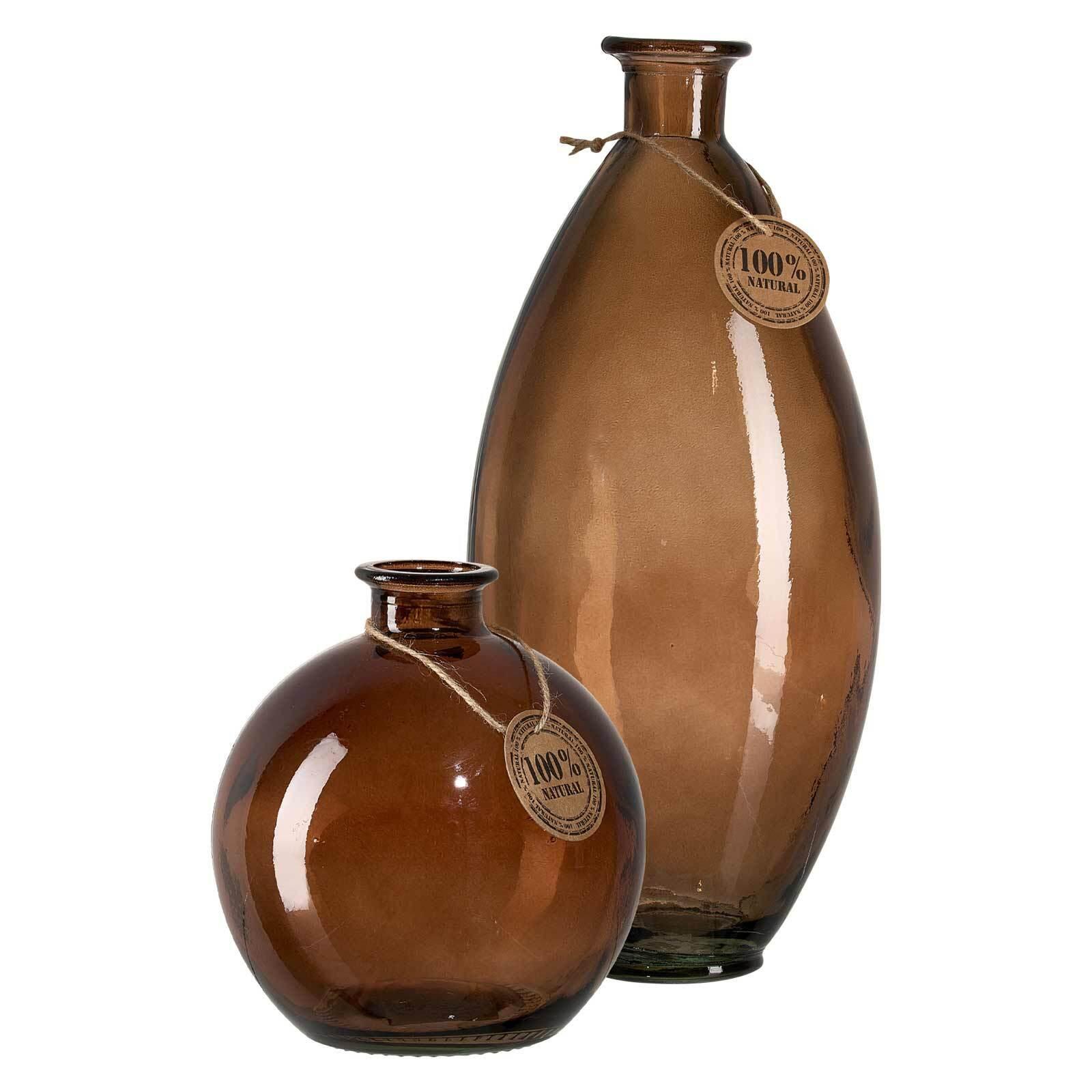 VASEN-SET Marokko braun 2-tlg. - Braun, Glas (14/2cm) - Ritzenhoff Breker