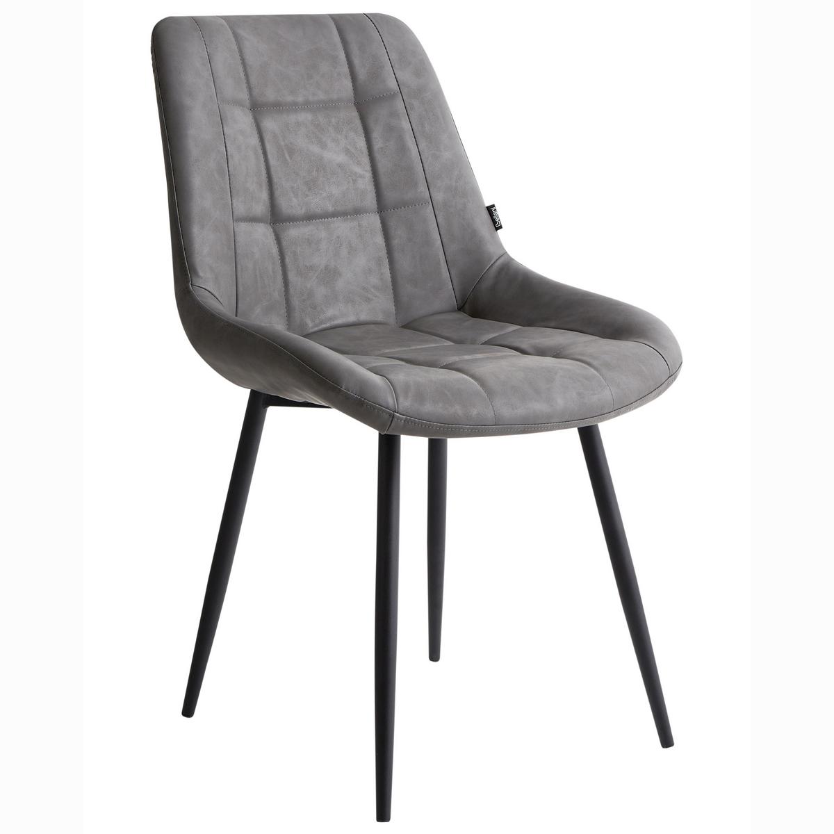 ESSZIMMERSTUHL 2er-Set Grau Melrose - Schwarz/Grau, Kunststoff (50/85/45cm) - Beliani