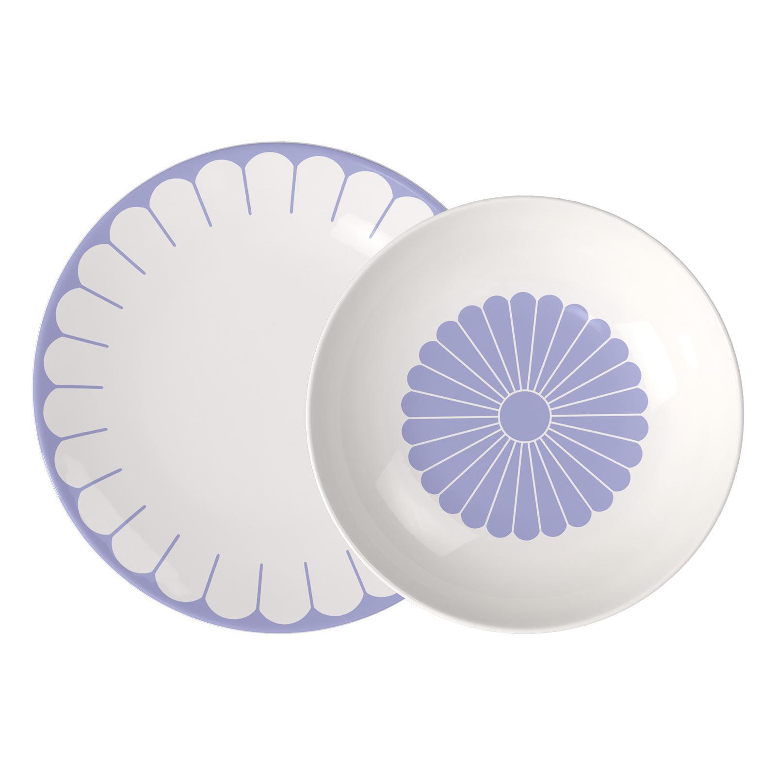 TAFELSERVICE Fleur Couleur Bleu 12-tlg. - Blau, Keramik (24/5.1/24cm) - Villeroy & Boch