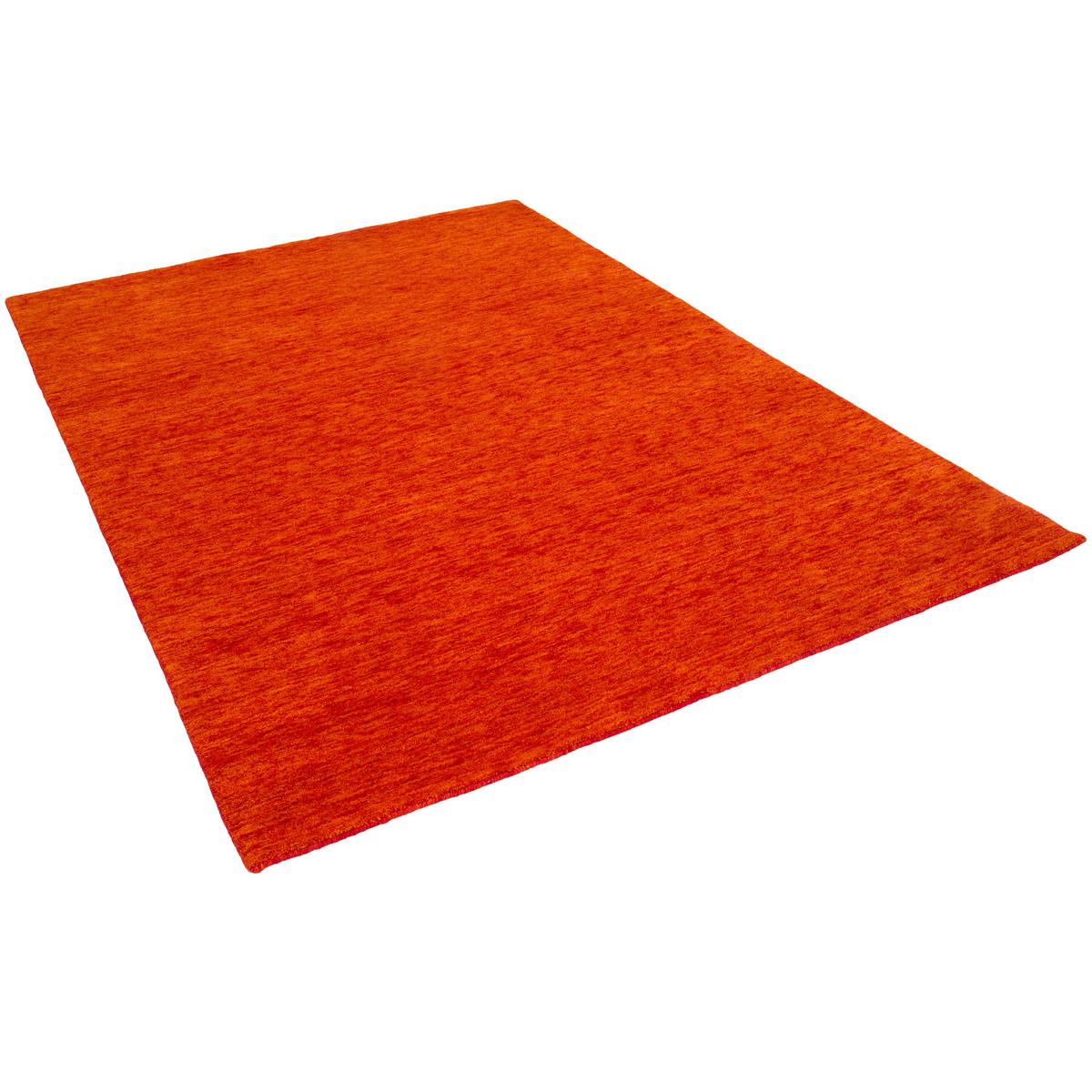 WOLLE NATUR TEPPICH GABBEH MAYA EINFARBIG - Terracotta, Textil (140/200cm) - Pergamon