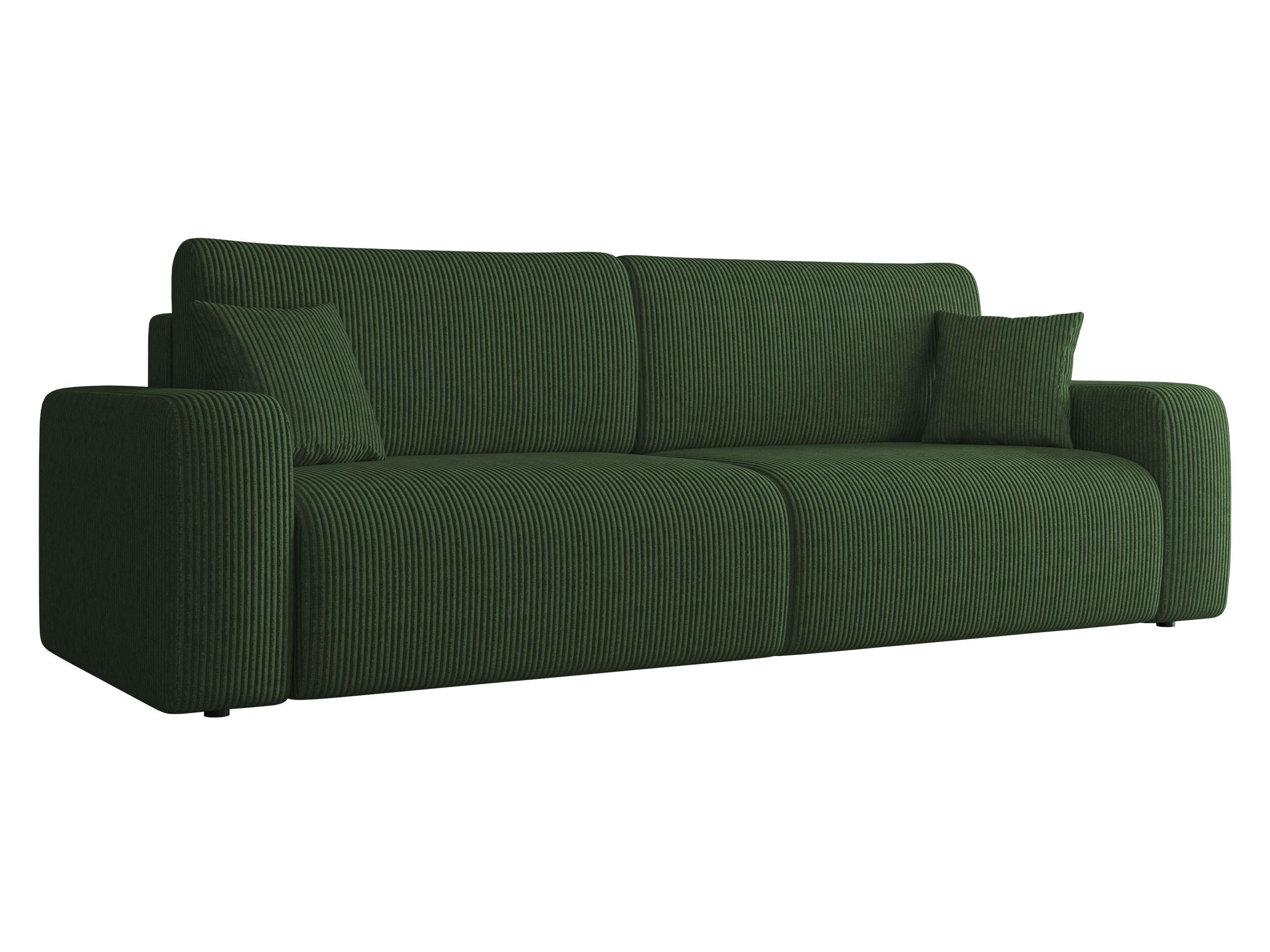 SCHLAFSOFA Piano Cord - Schwarz/Grün, Holz/Kunststoff (245/82/92cm) - MIRJAN24