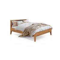 MASSIVHOLZBETT ELIAS MIT POLSTERKOPFTEIL 80x200 Wildeiche - Alteiche, Holz (80/200cm) - byoak