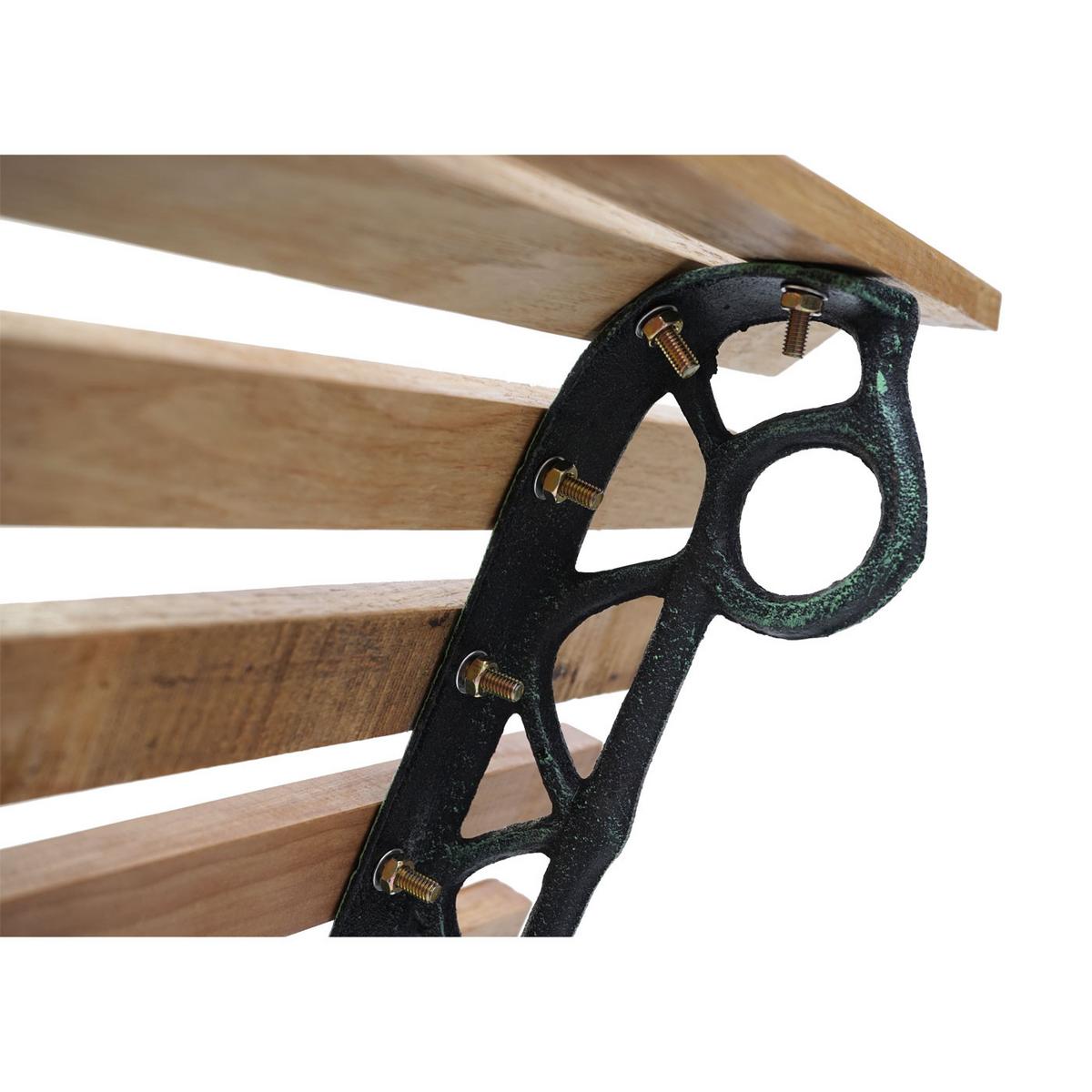 GARTENBANK Schwarz, Braun - Schwarz/Braun, Holz (122/80/70cm) - MCW