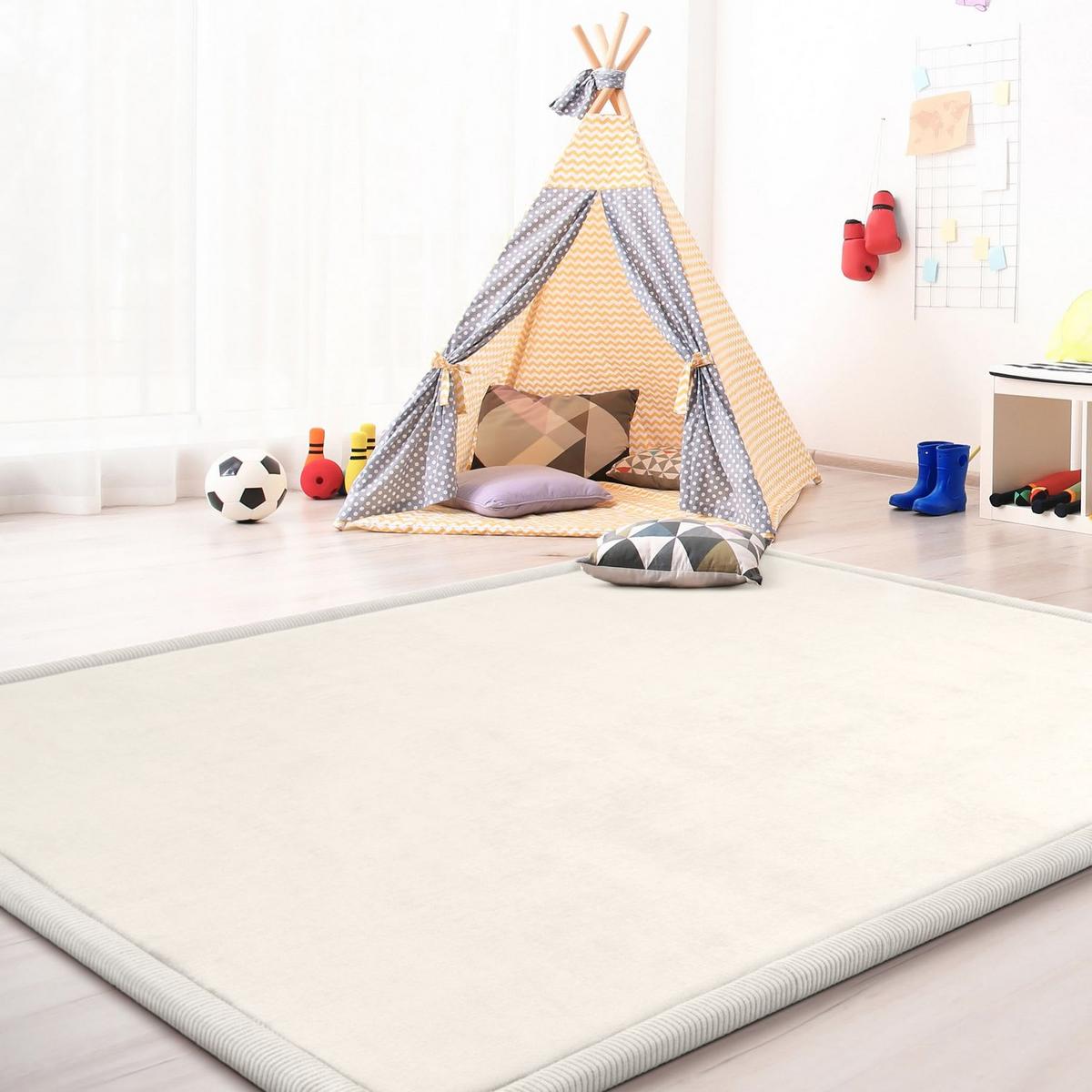 KINDERTEPPICH Creme 120 x 160 cm - Creme, Kunststoff (120/160cm) - TT Home
