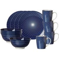 FRÜHSTÜCKSSET Royal Reiko blau-weiß 12-tlg. - Blau/Weiß, Keramik (2/2/2cm) - Ritzenhoff Breker