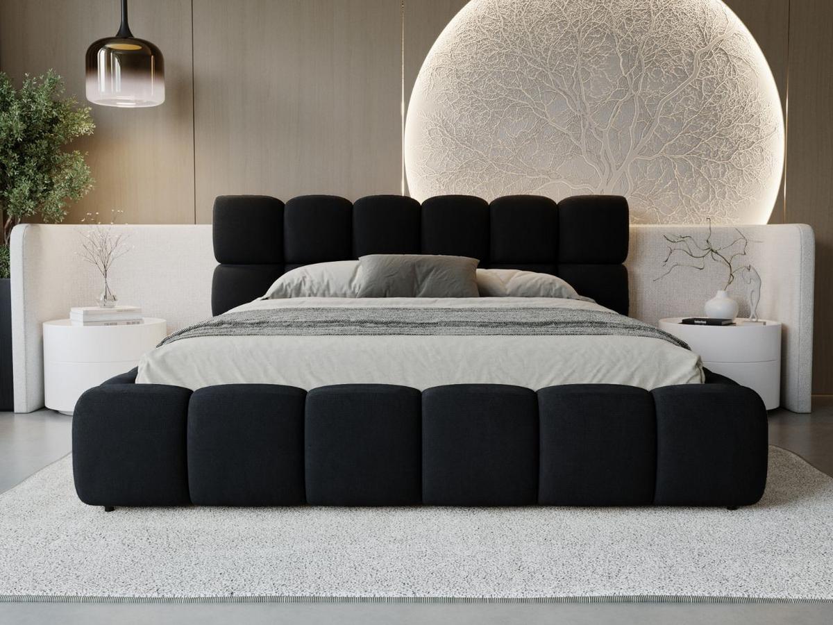 POLSTERBETT Modo 180x200 Schwarz - Schwarz, Textil (180/200cm) - Graingold