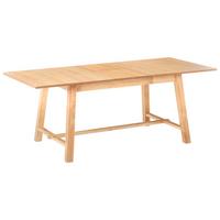 ESSTISCH ausziehbar Helle Esche 160-200/90 cm Barnes - Hellbraun, Holzwerkstoff (160/90/76cm) - Beliani
