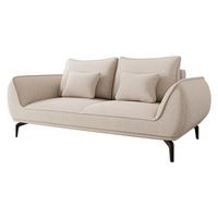 SOFA Cavo 2 - Schwarz/Naturfarben, Holz/Textil (208/86/118cm) - MIRJAN24