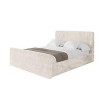 POLSTERBETT mit Bettkasten, Fußteil und Lattenrost, Boxbett ohne Matratze - ALOVA-Z-V1 120x200 Creme - Creme, Holzwerkstoff/Textil (120/200cm) - ALTDECOR