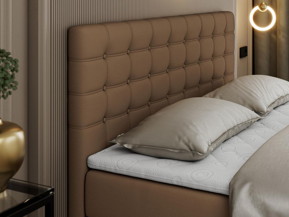 BOXBETT SUSAN 160/200 Braun Kunstleder - H4 - Braun, Holz/Textil (160/200cm) - MKS