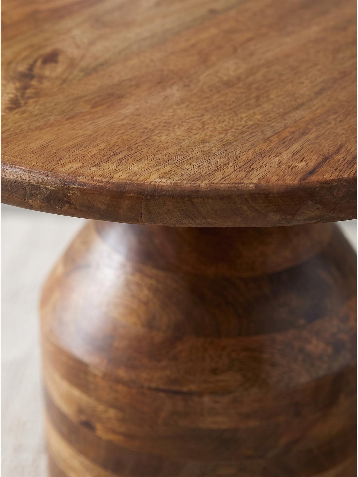 COUCHTISCH ATRANI, Mango Massivholz, Ø 60 x 41,5 cm - Braun, Mangoholz/Holz (60/60/41.5cm) - KADIMA DESIGN