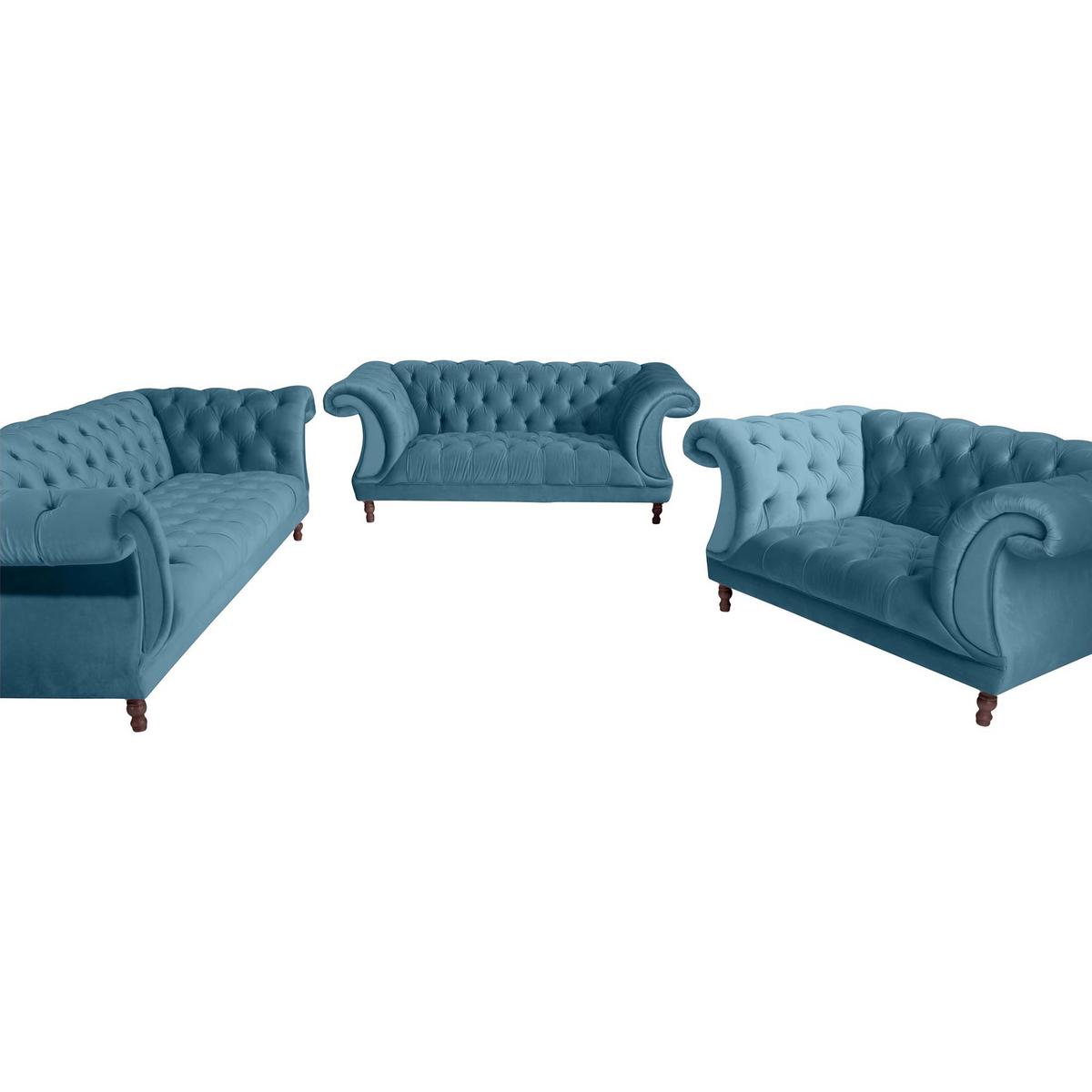 CHESTERFIELD Sessel Kaylin Samtvelours petrol - Petrol, Kunststoff (100/80/167cm) - 58aufmkessel