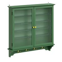 WANDSCHRANK mit Vitrine und Garderobenhaken FSB114-E-SY - Ahornfarben, Fell (68/68.5/13.5cm) - SoBuy