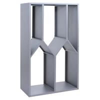 BRENNHOLZLAGER Grau - Grau, Metall (95/160/50cm) - MCW