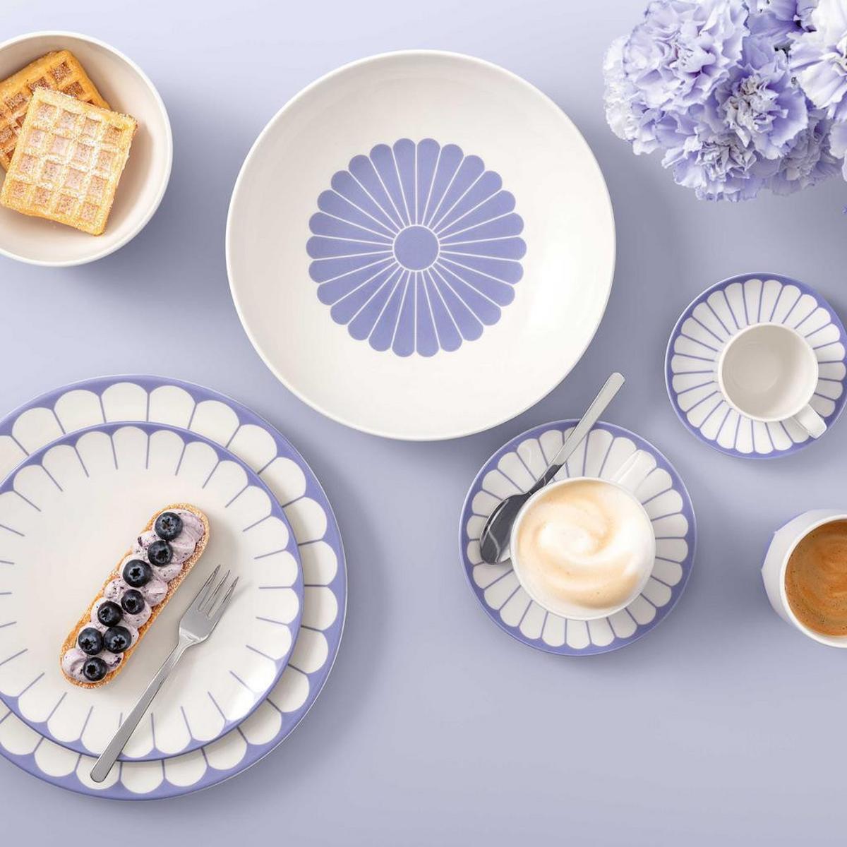 ESPRESSOUNTERTASSEN Fleur Couleur Bleu ø 11,7 cm 6er Set - Blau, Keramik (11.7cm) - Villeroy & Boch