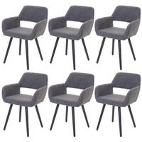 ESSZIMMERSTUHL Grau 6er-Set - Grau, Holz (56/78/57cm) - MCW